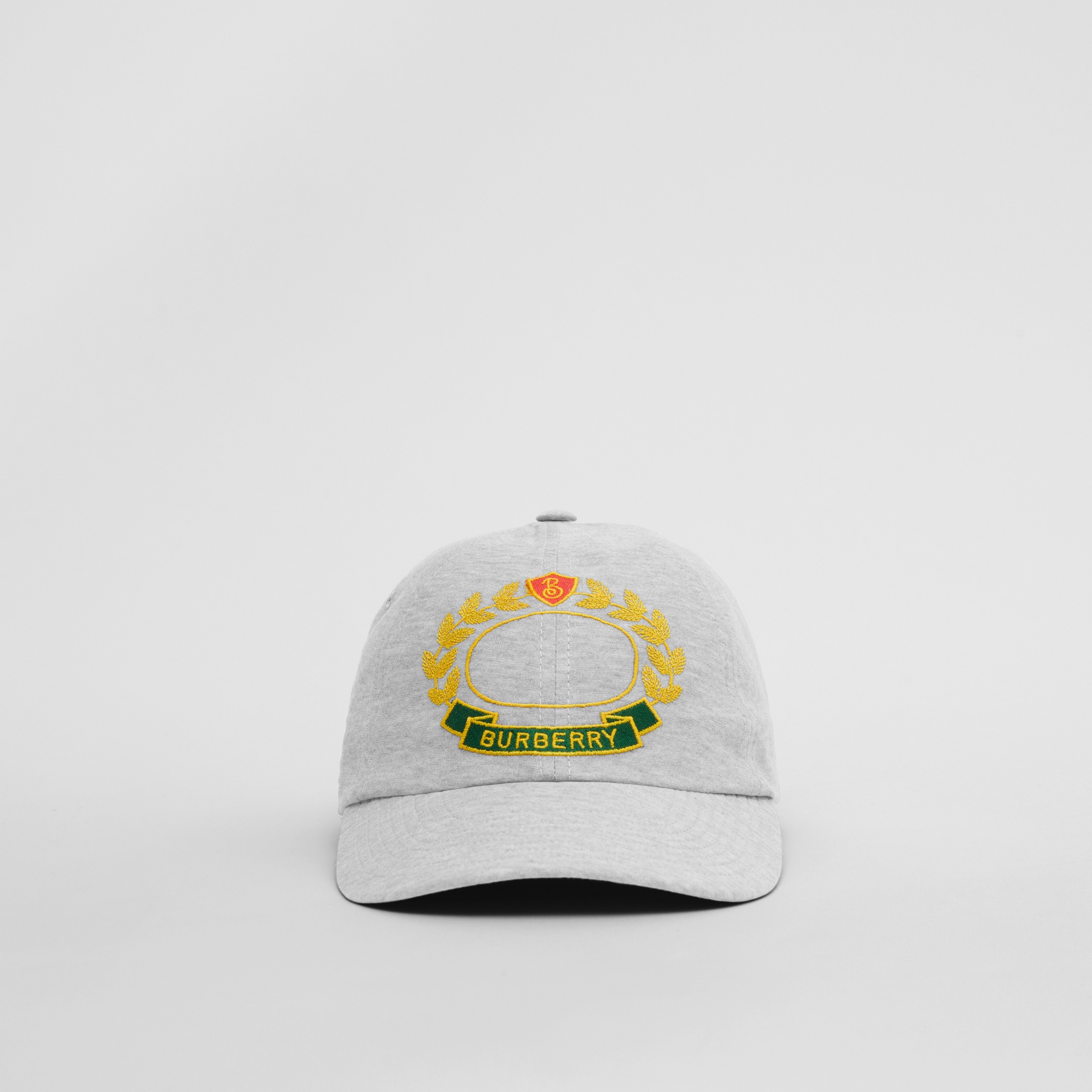 橡树叶徽章棉质平织棒球帽 (浅麻灰色) | Burberry® 博柏利官网 - 1