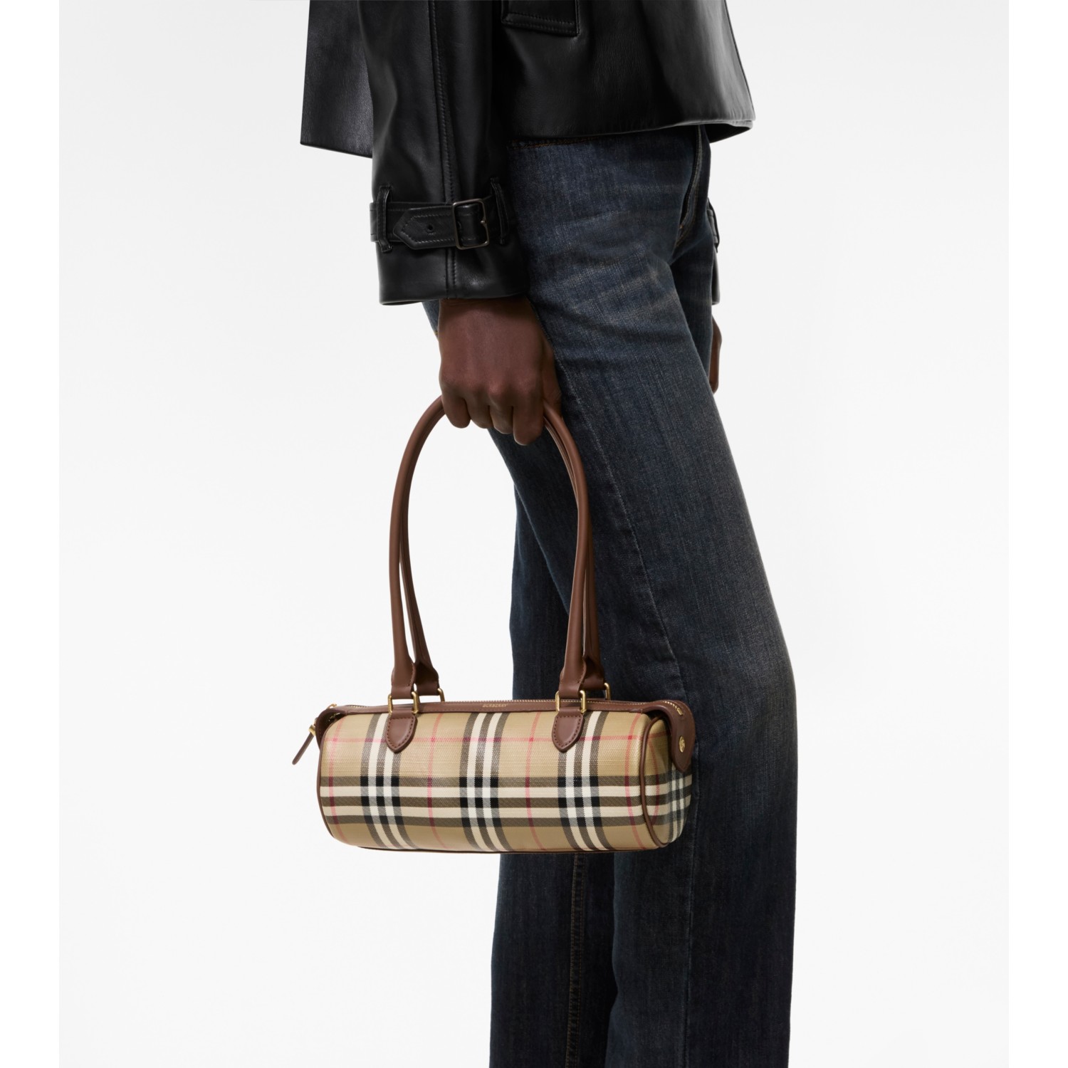 Mini Check Barrel Bag - thumbnail 9