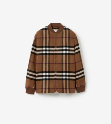 Burberry check 2025 bomber jacket