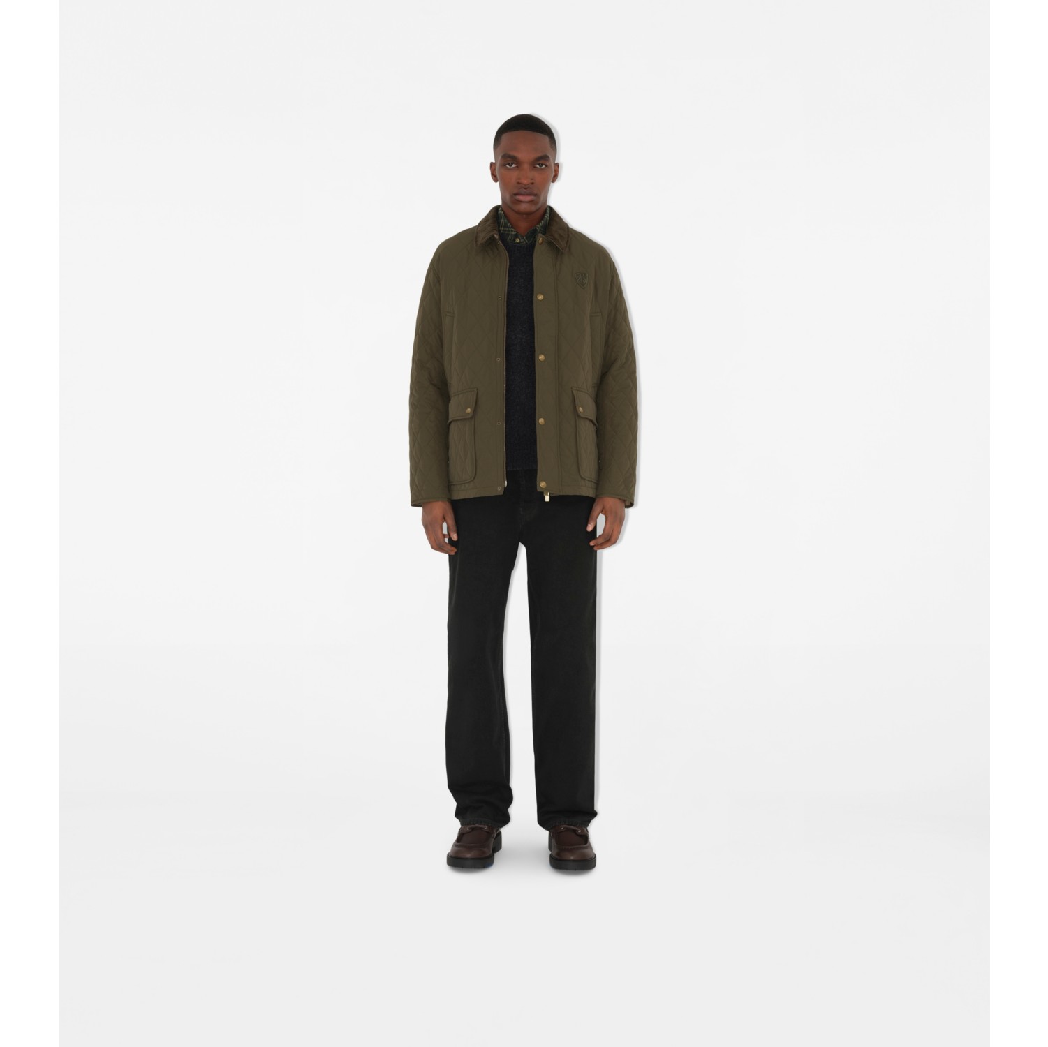 Burberry men's quilted barn jacket best sale