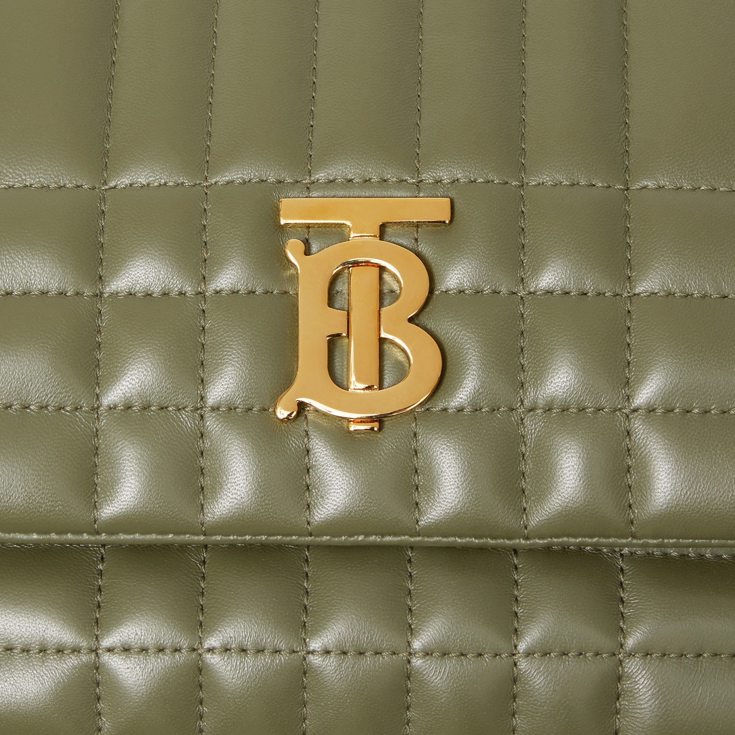 Quilted Leather Small Lola Satchel in Dark Fern Green - Women | Burberry® Official - 2