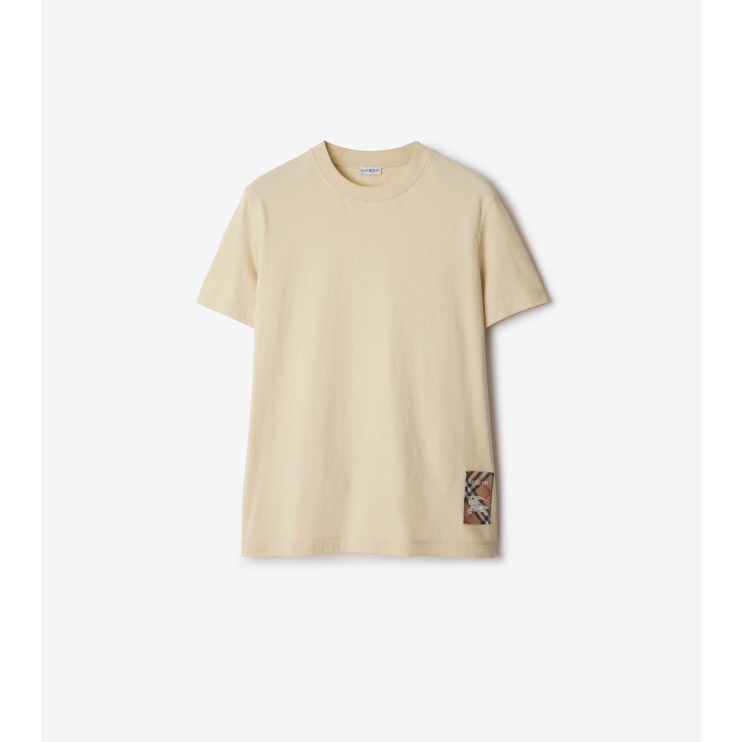 Check Label Cotton T-shirt