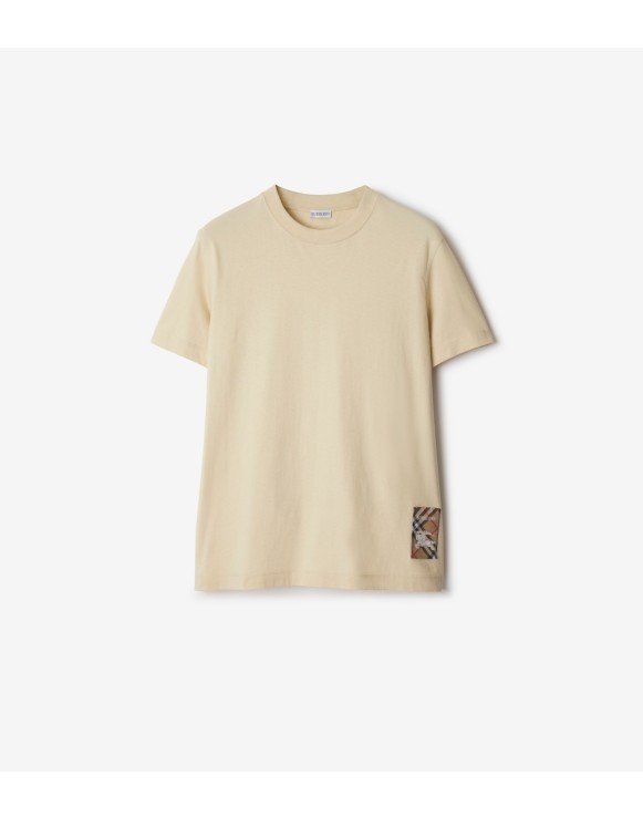 Check Label Cotton T-shirt