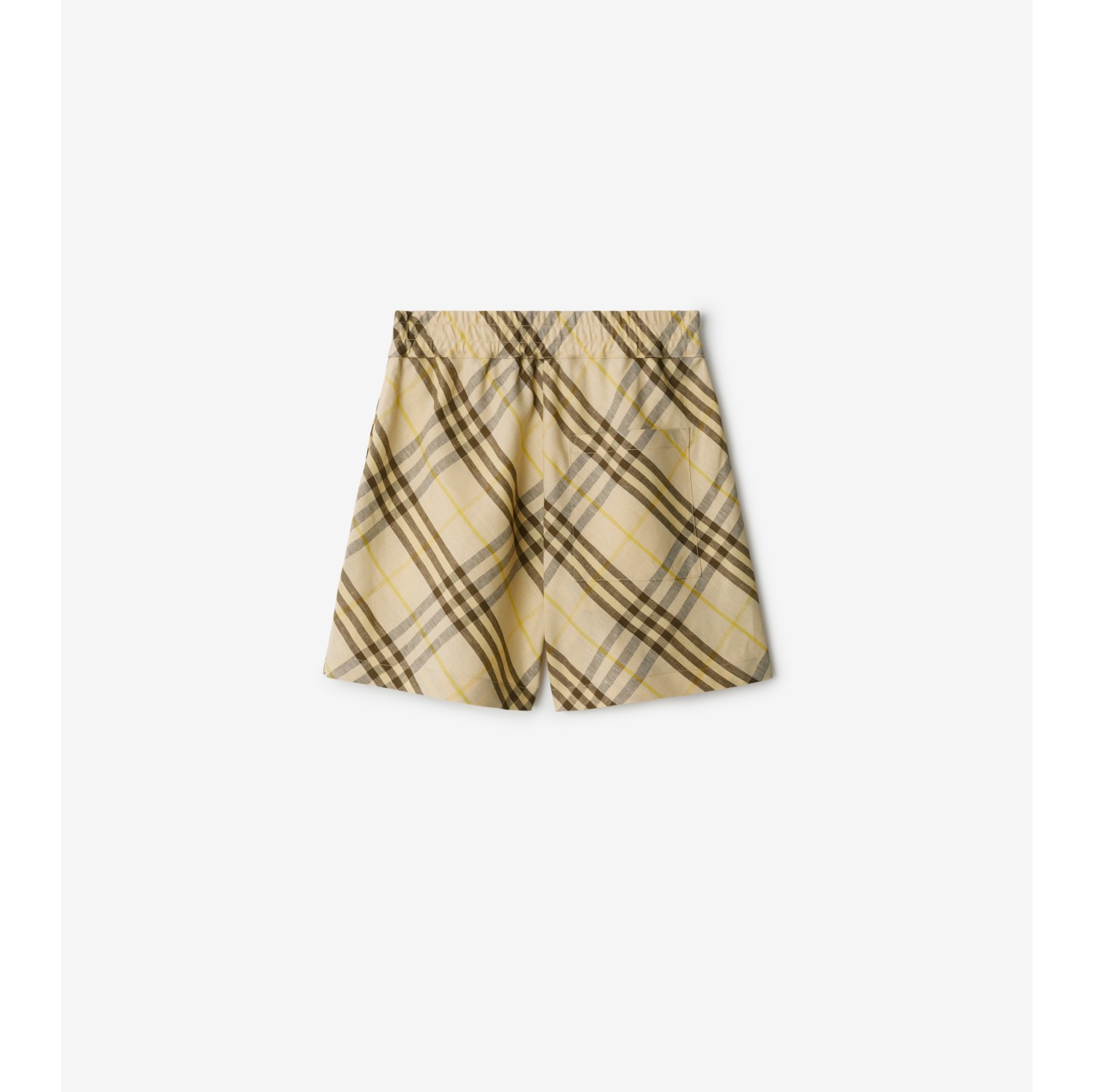 Check Linen Shorts