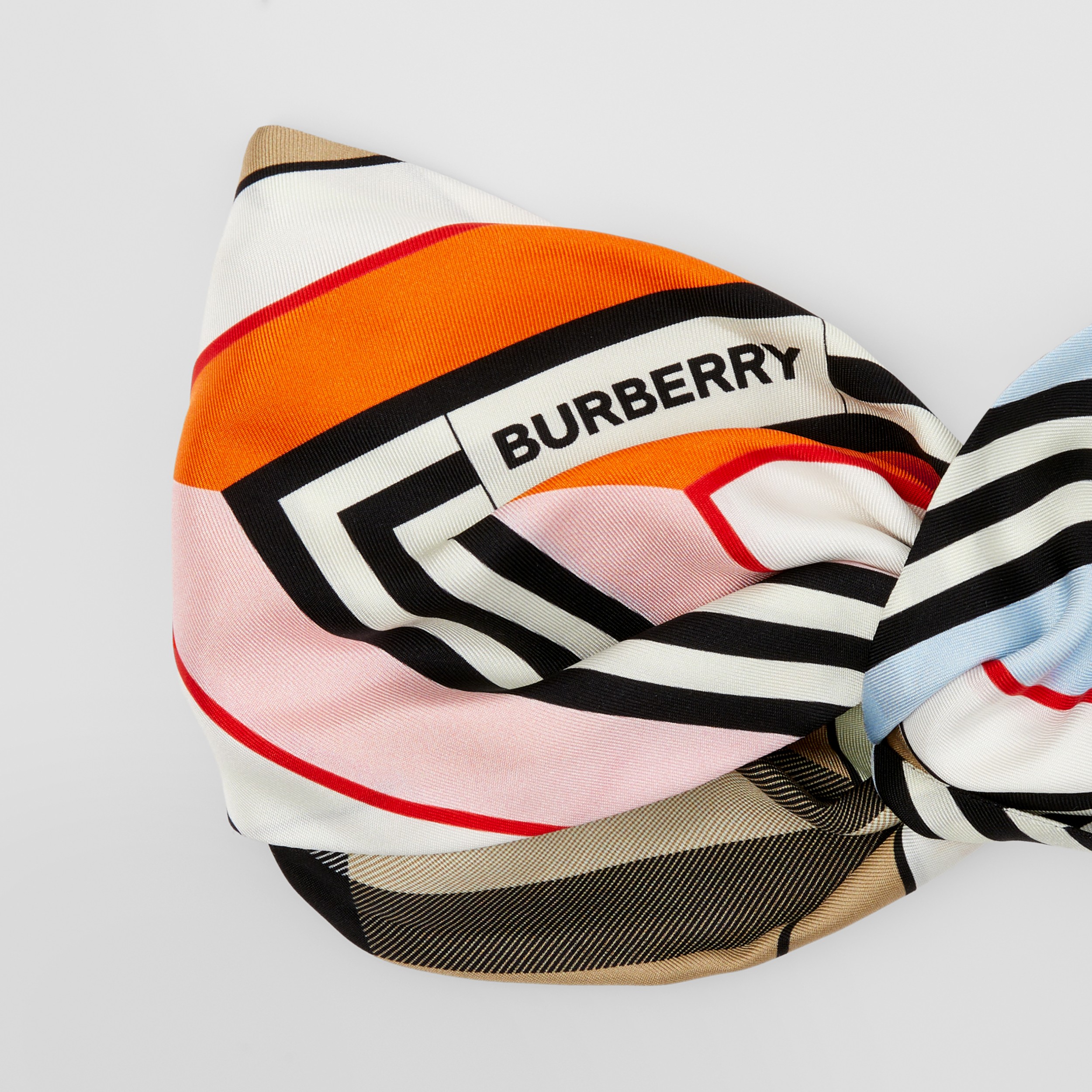 Montage Print Silk Headband in Multicolour Burberry® Official