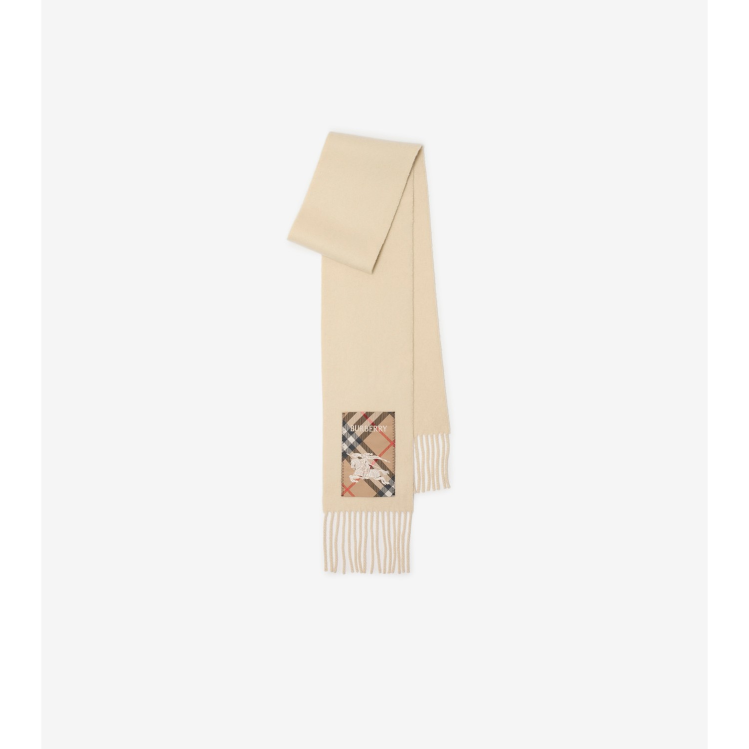 Check Label Cashmere Scarf