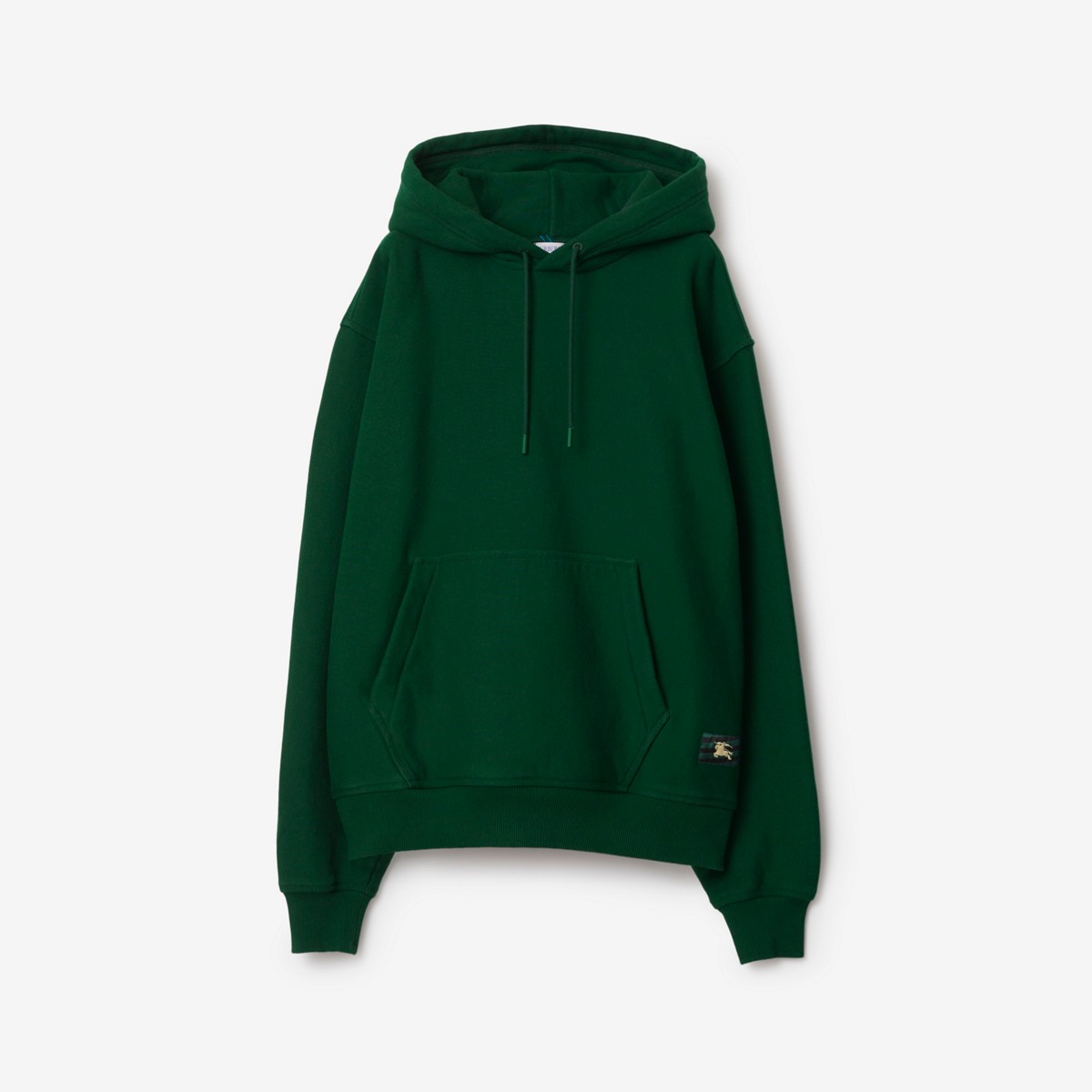 Shop Burberry Cotton Hoodie In Ivy