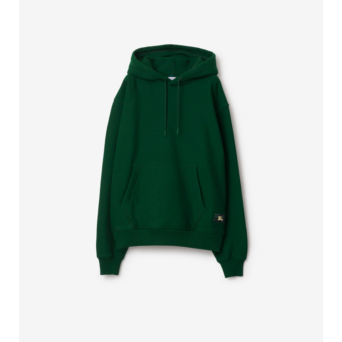 Shop Burberry Cotton Hoodie In Ivy