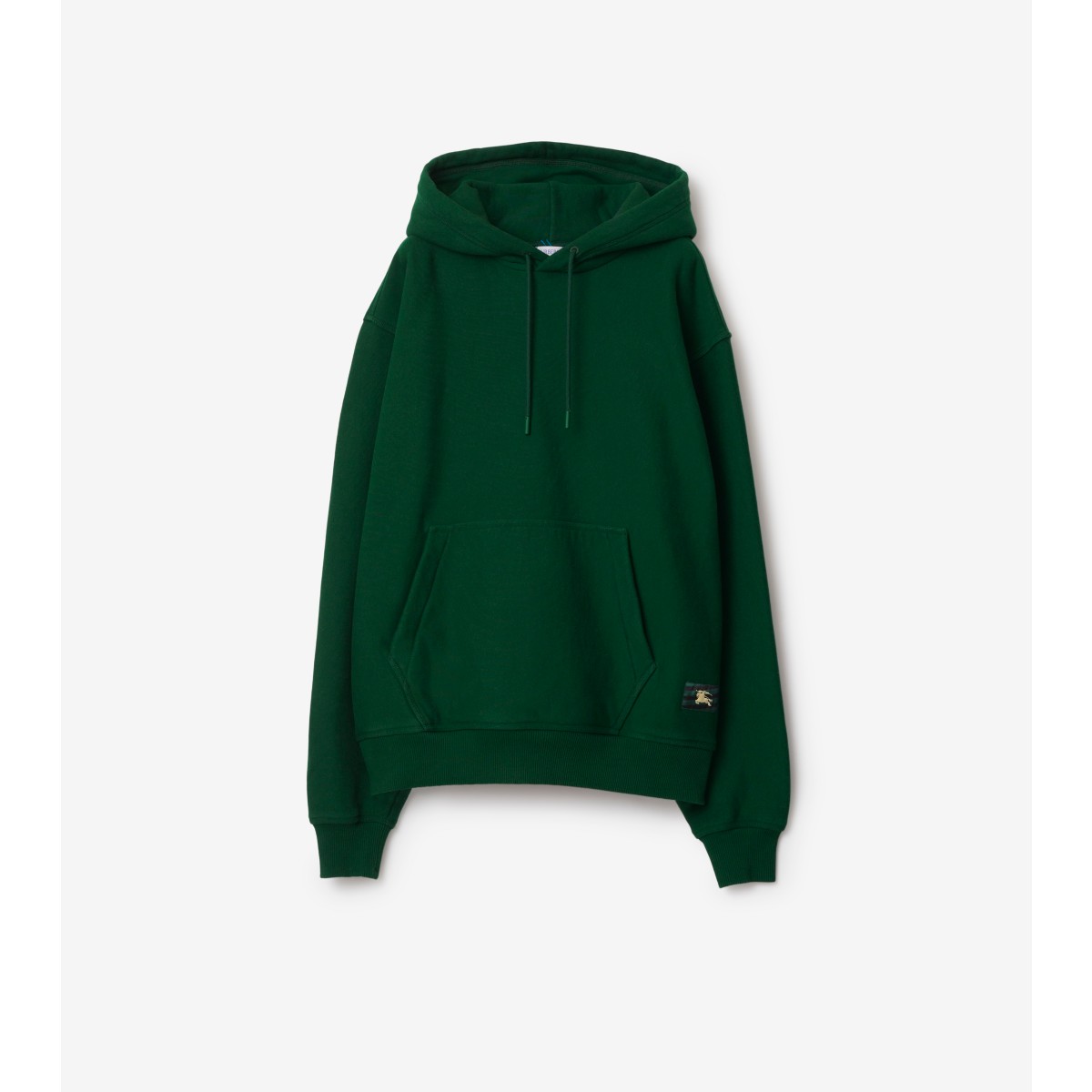 Burberry Cotton Drawstring Hooded Sweatshirt In Ivy