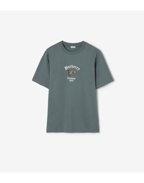 Check Flag Cotton T-shirt