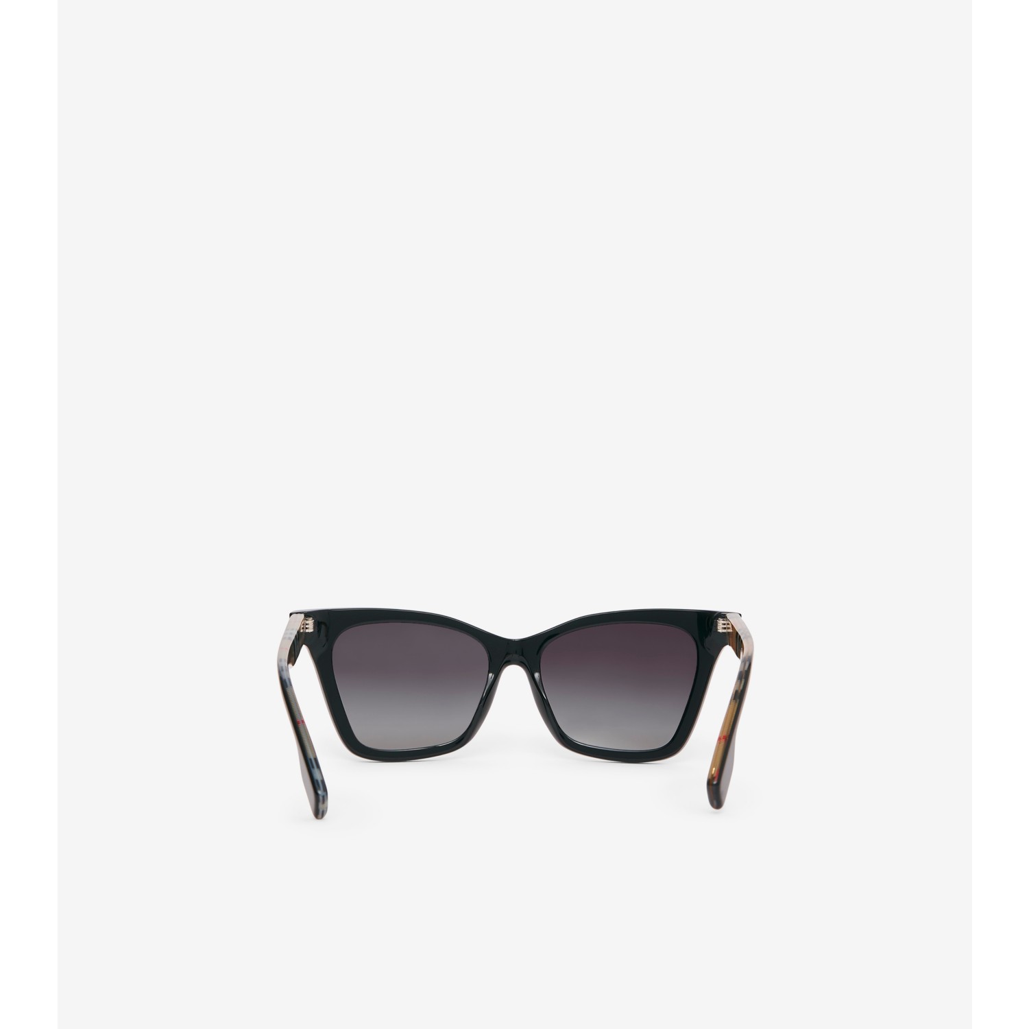 Check Detail Square Frame Sunglasses
