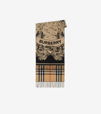 Burberry EKD logo-jacquard frayed scarf - Green