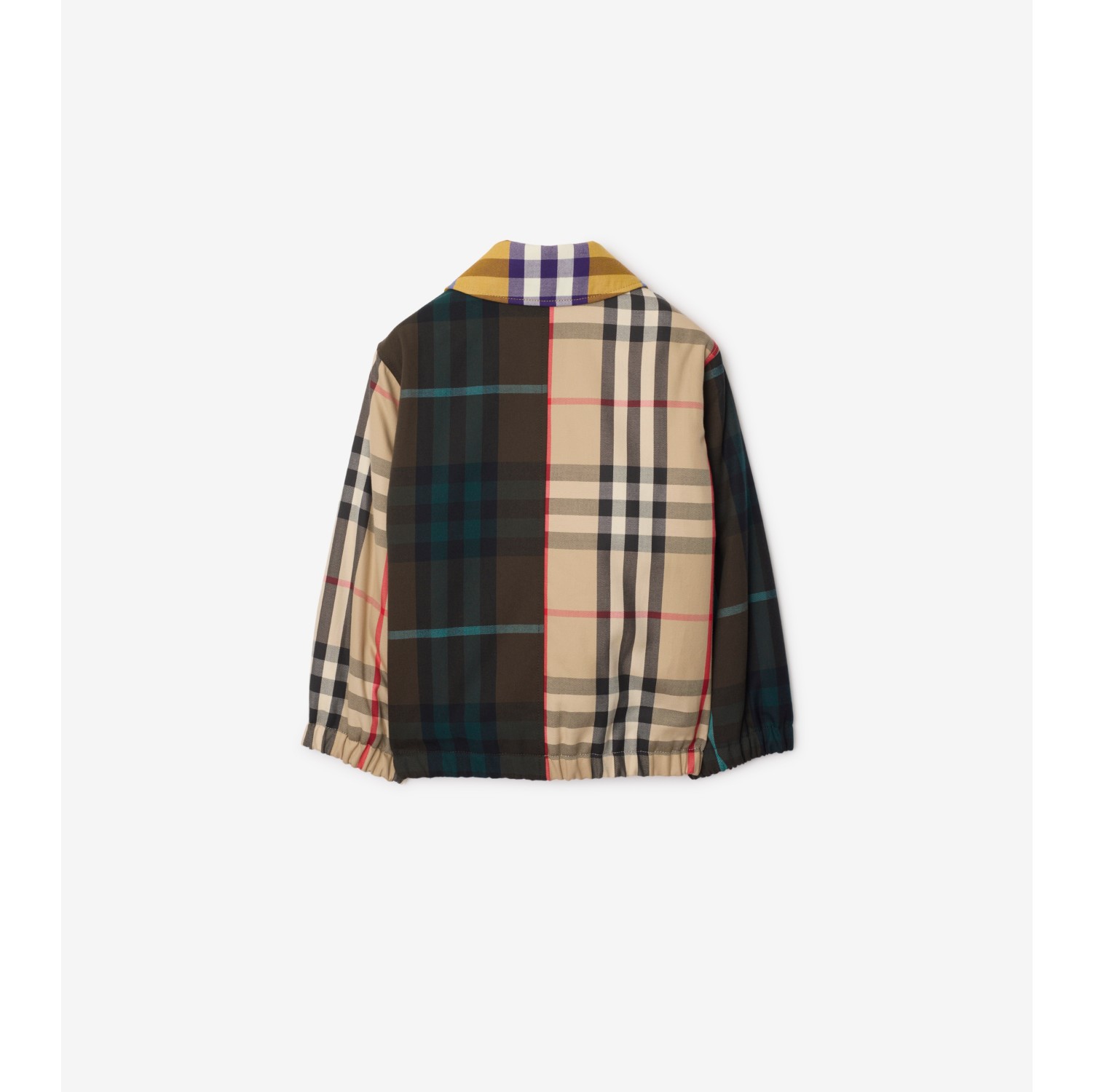 Chaqueta Harrington en algodón con motivos Check