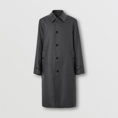 mens grey wool car coat