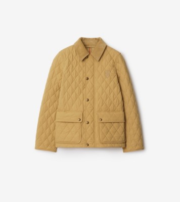 Quilted Nylon Jacket in Flax Sand Women Burberry Official