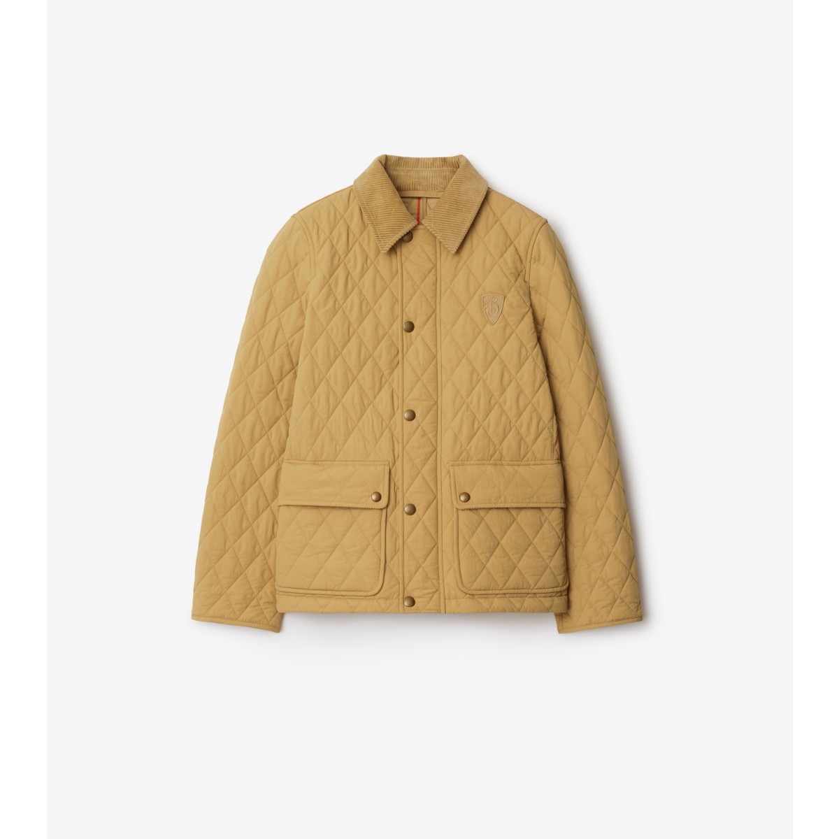 Shop Burberry Quilted Nylon Jacket In Flax/sand