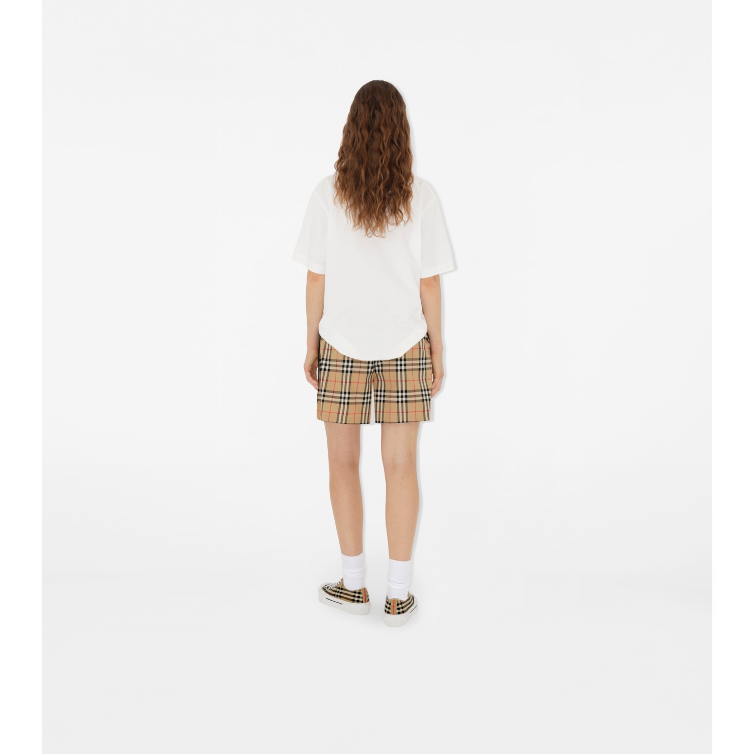 Check Stretch Cotton Shorts - thumbnail 4