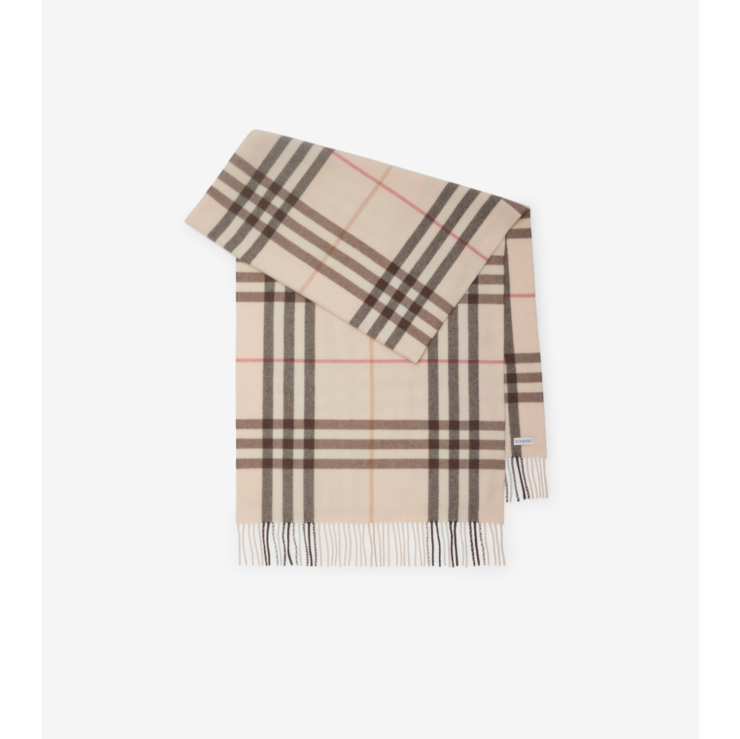 Wide Check Cashmere Scarf