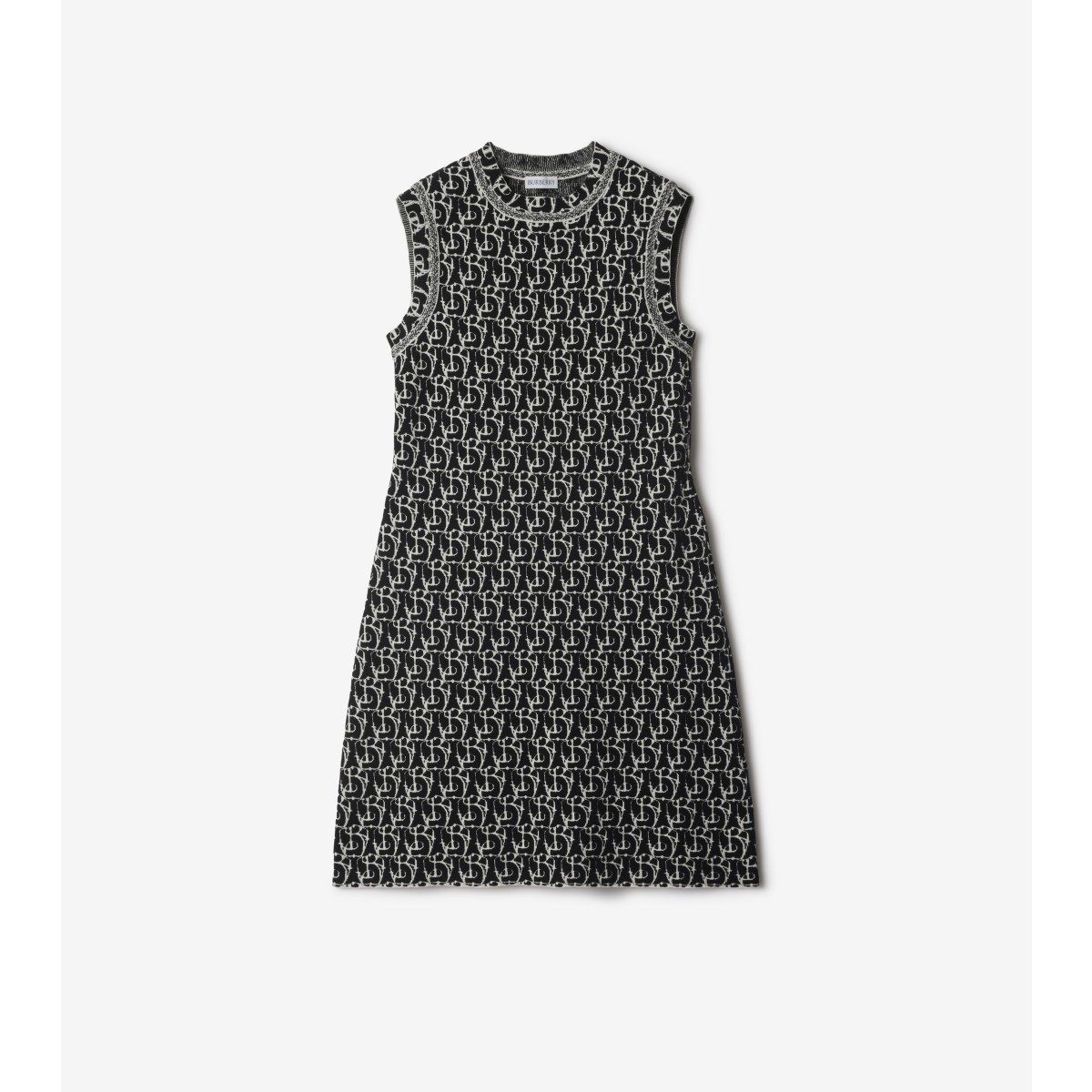 Burberry B Charm Wool Blend Dress In Black