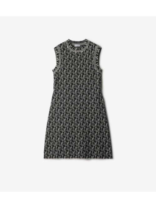 Burberry B Charm Wool Blend Dress In Black