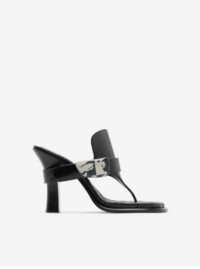 Product Shot of Women's Black Leather Bay Sandals