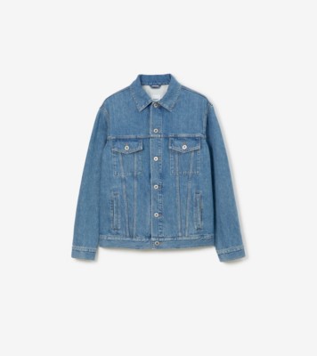 Veste en denim Bleu moyen Homme Site officiel Burberry