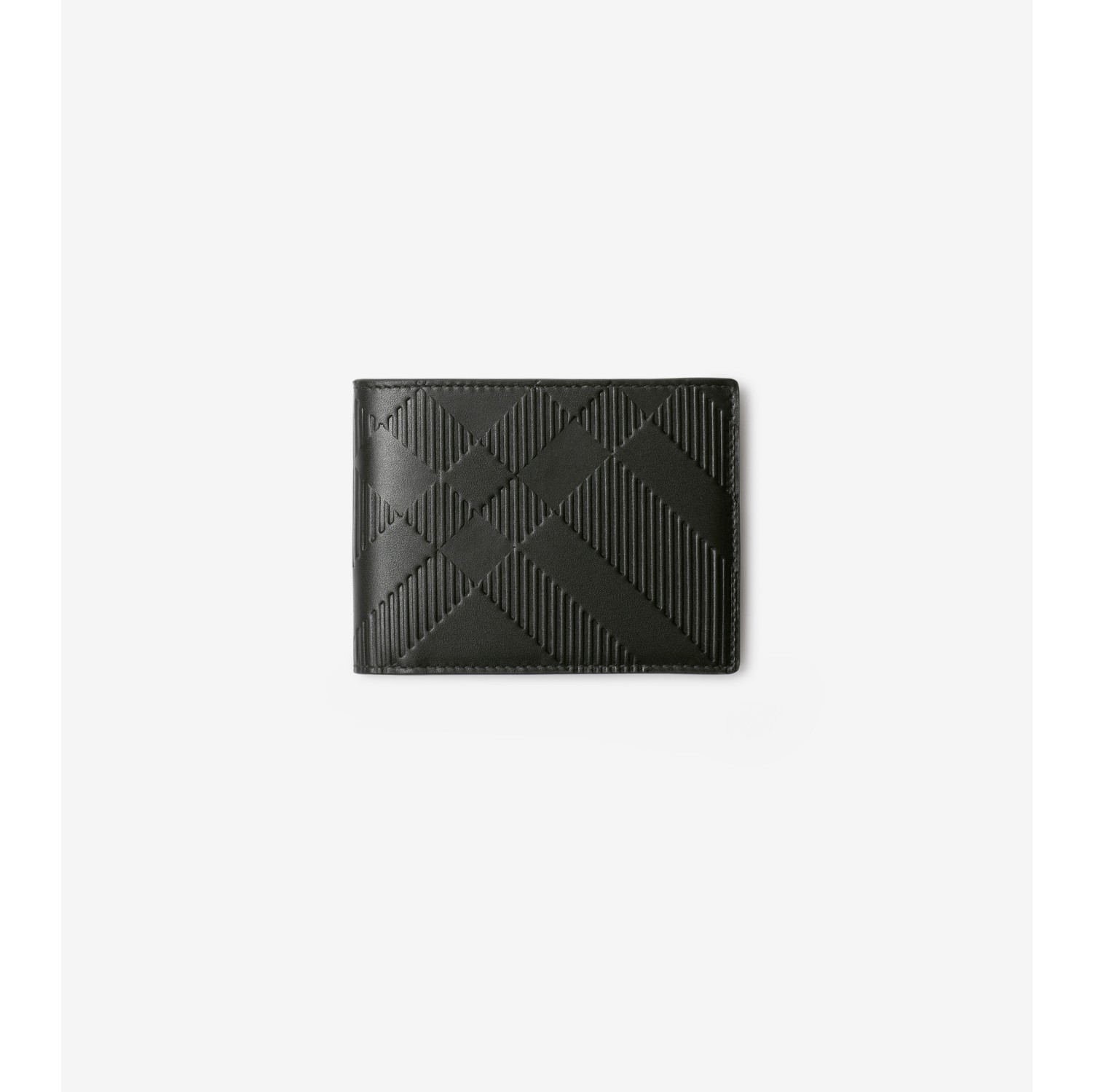 Embossed Check Slim Bifold Wallet