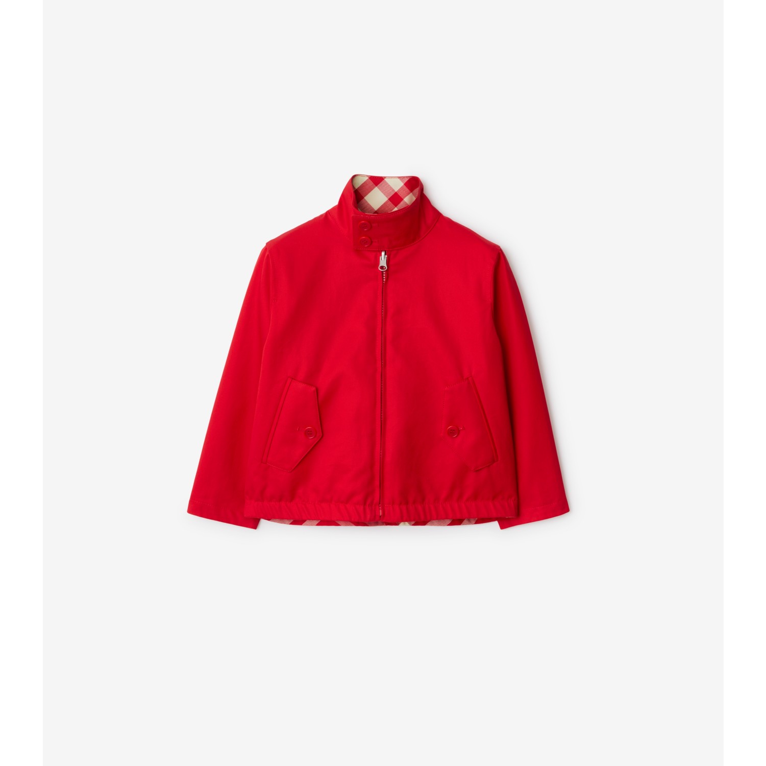 Chaqueta Harrington reversible en gabardina (Rojo buzón