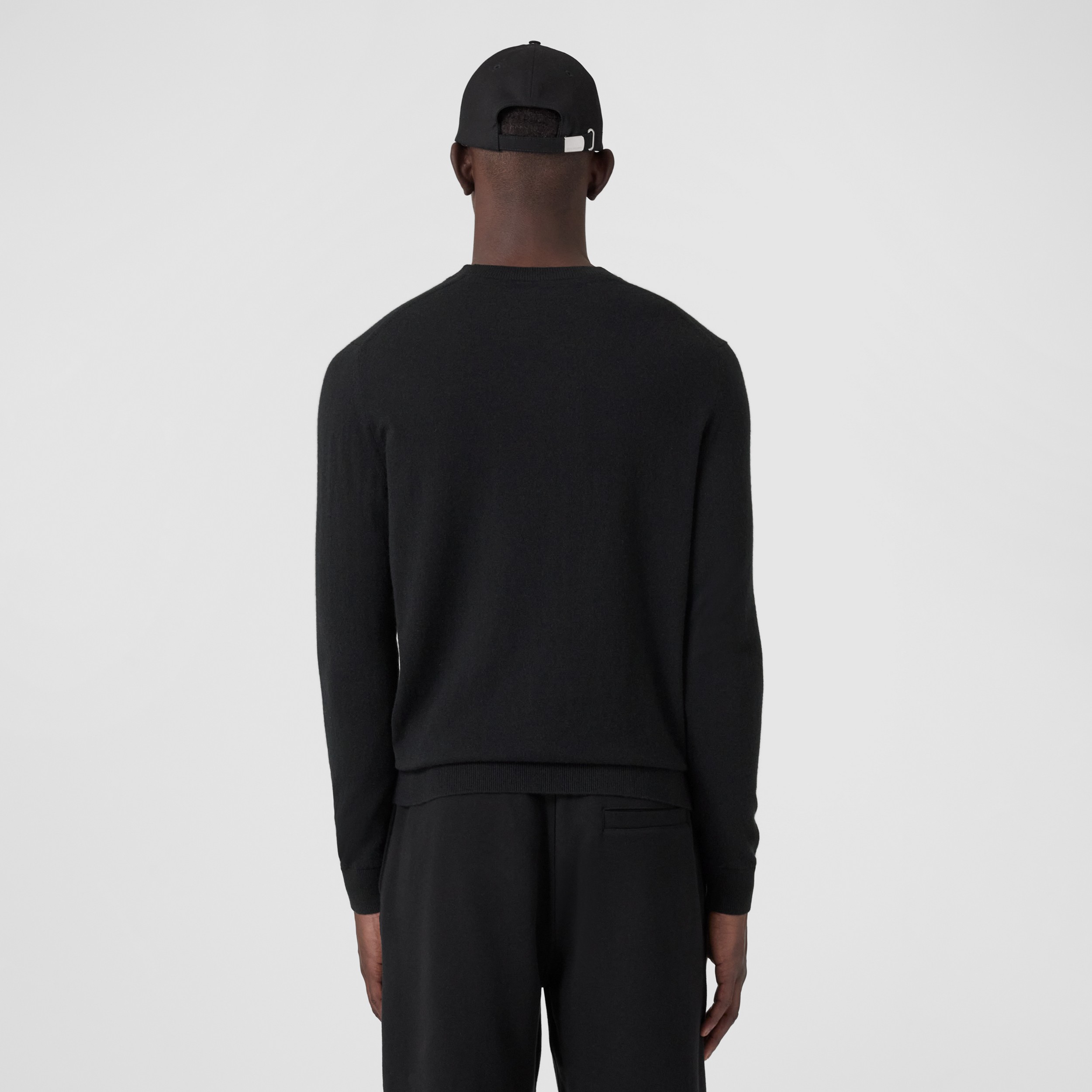 Monogram Motif Cashmere Sweater in Black - Men | Burberry® Official - 3