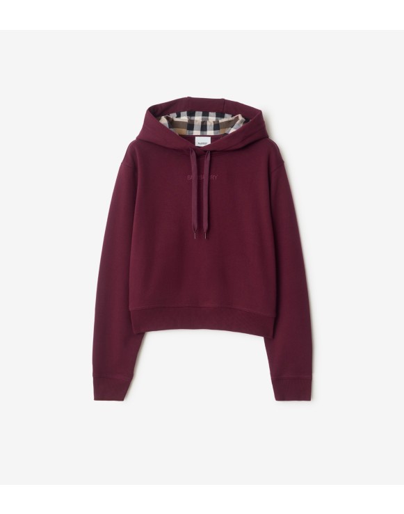 Hoodie court en coton