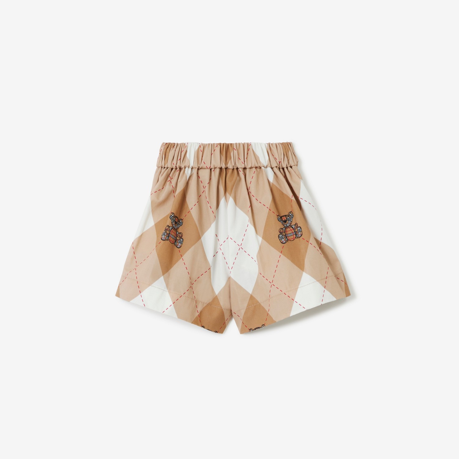 Baumwoll-Shorts mit Thomas Teddybär-Print im Argyle-Design (Sanftes Rehbraun) - Kinder | Burberry®