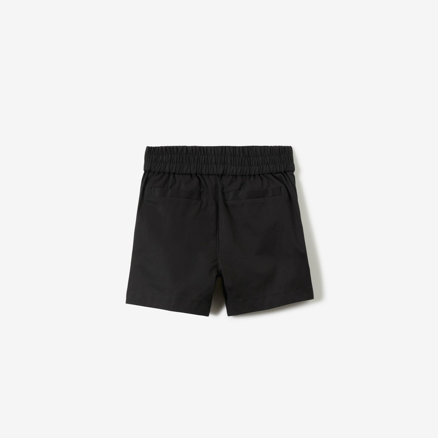 EKD Motif Cotton Twill Chino Shorts in Black - Children | Burberry® Official