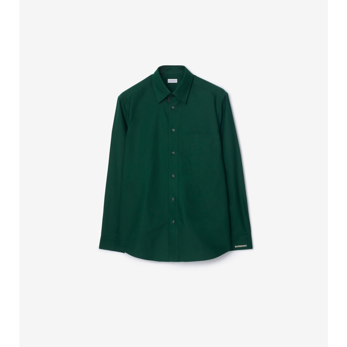 Burberry Cotton Oxford Shirt In Green