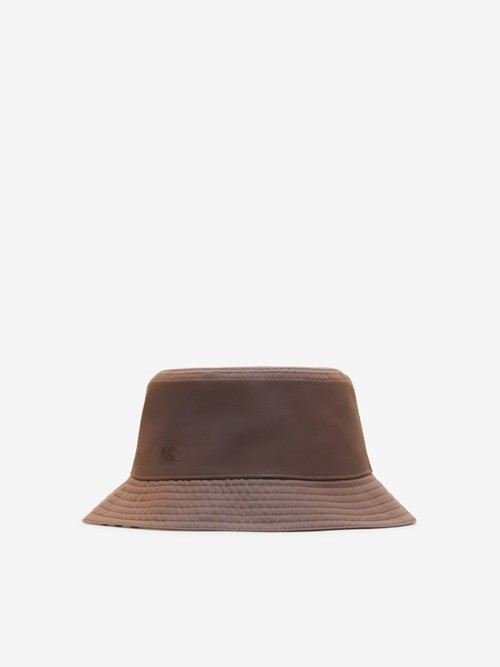 Burberry Reversible Cotton Bucket Hat In Brown