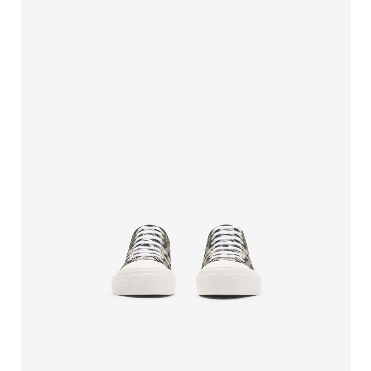  Check Nylon Blend Sneakers