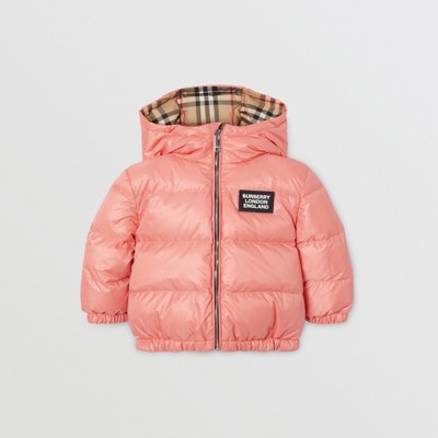 burberry vintage check reversible puffer jacket