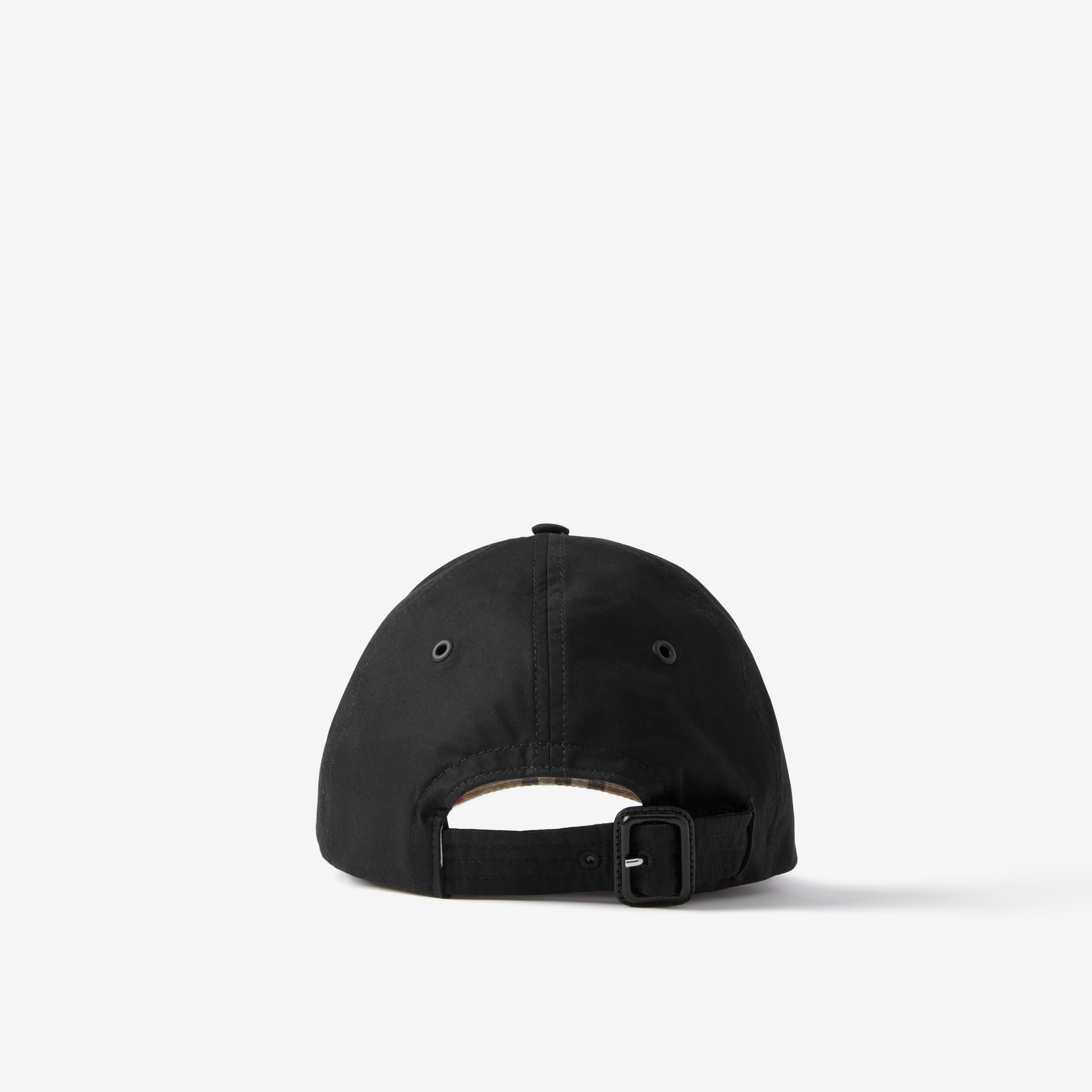 Monogram Motif Tropical Gabardine Baseball Cap in Black | Burberry® Official - 3