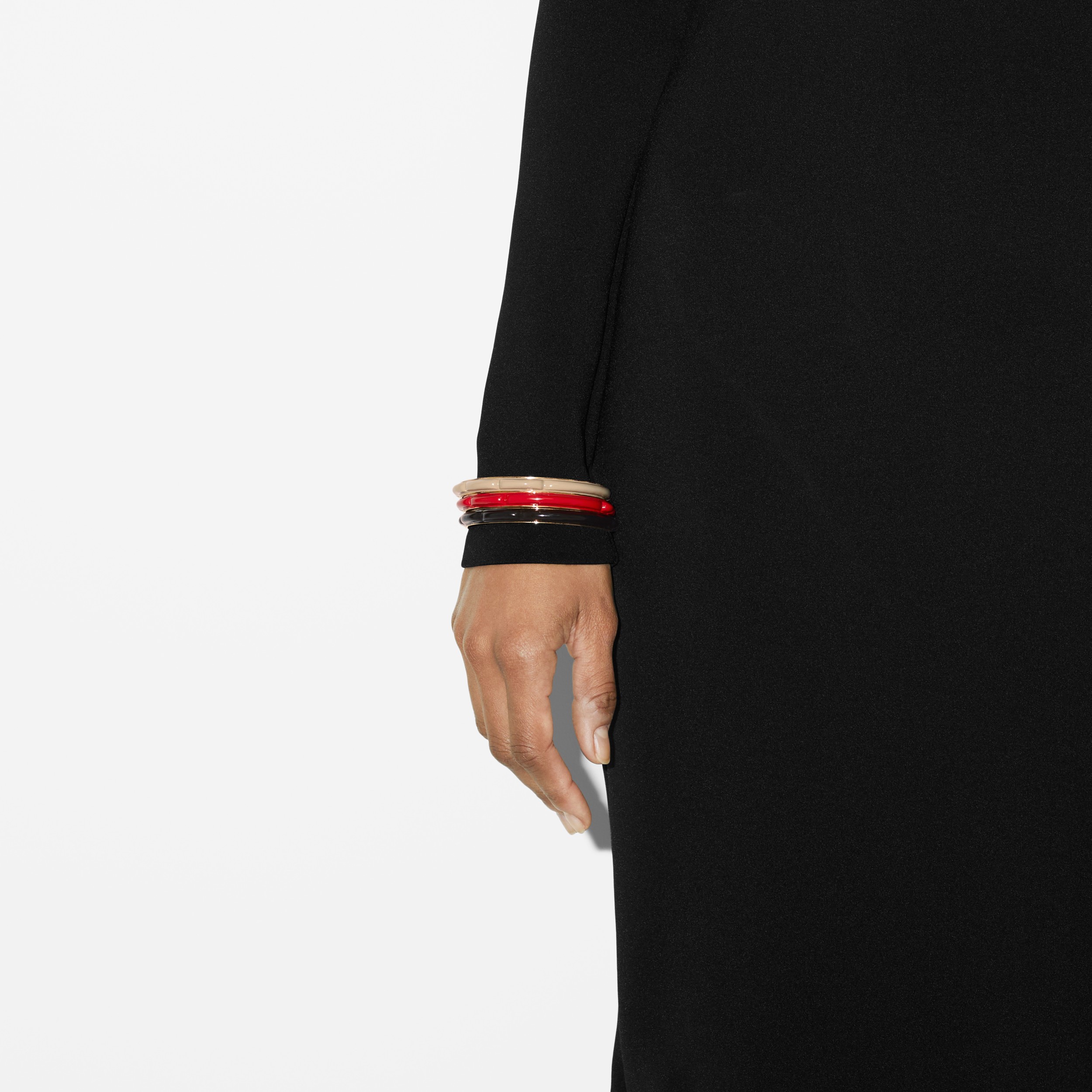 Enamel and Gold-plated Lola Bangles in Light Gold/multicolour - Women | Burberry® Official - 4