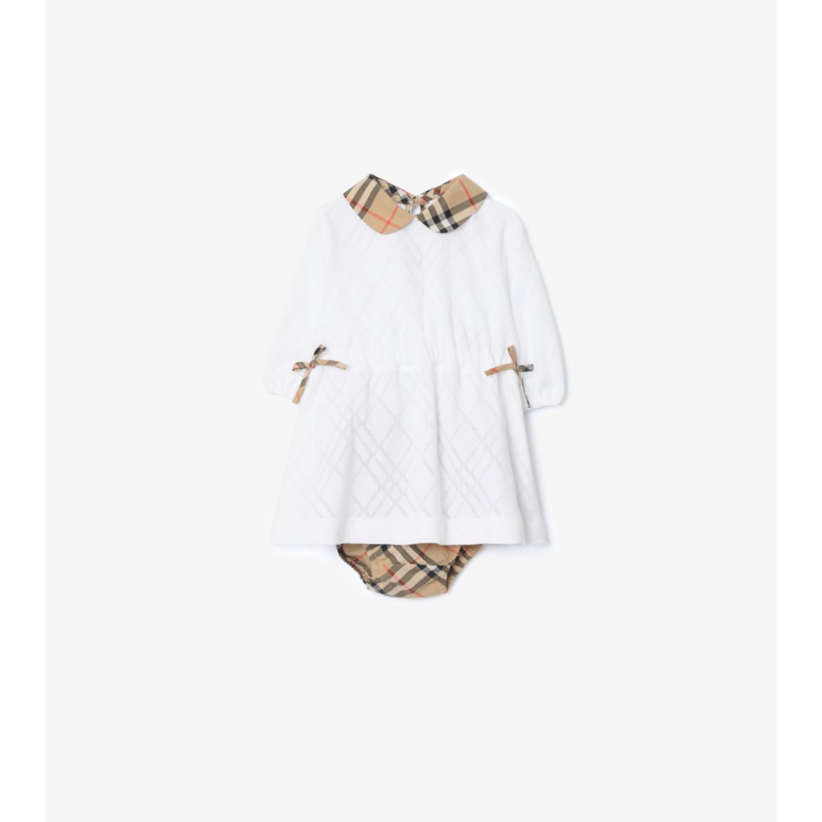  Check Cotton Dress with Bloomers