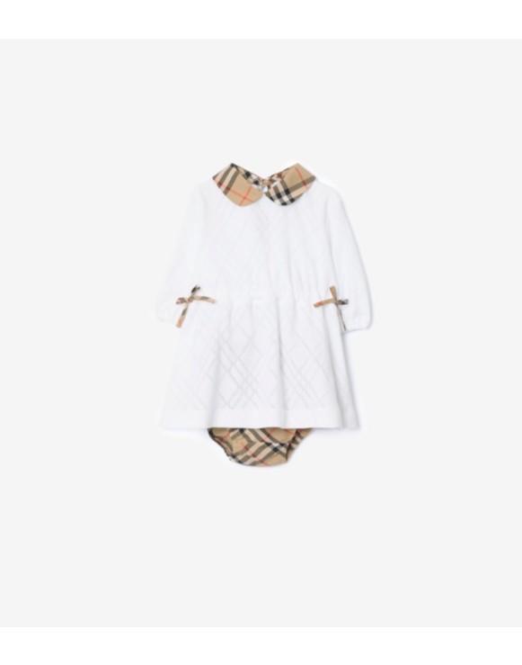 Check Cotton Dress with Bloomers