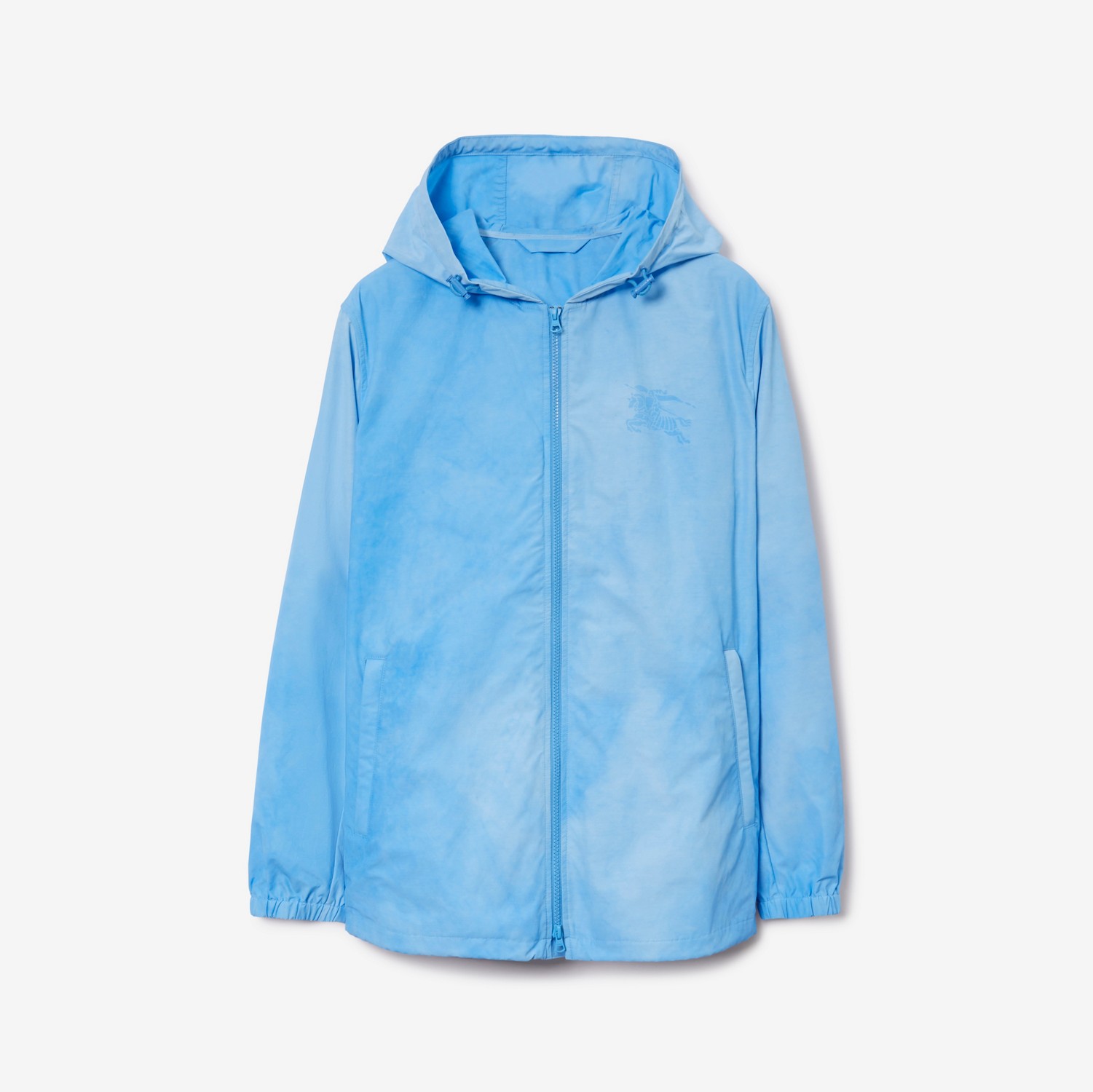 EKD Technical Cotton Hooded Jacket in Bright Cerulean Blue - Men | Burberry® Official