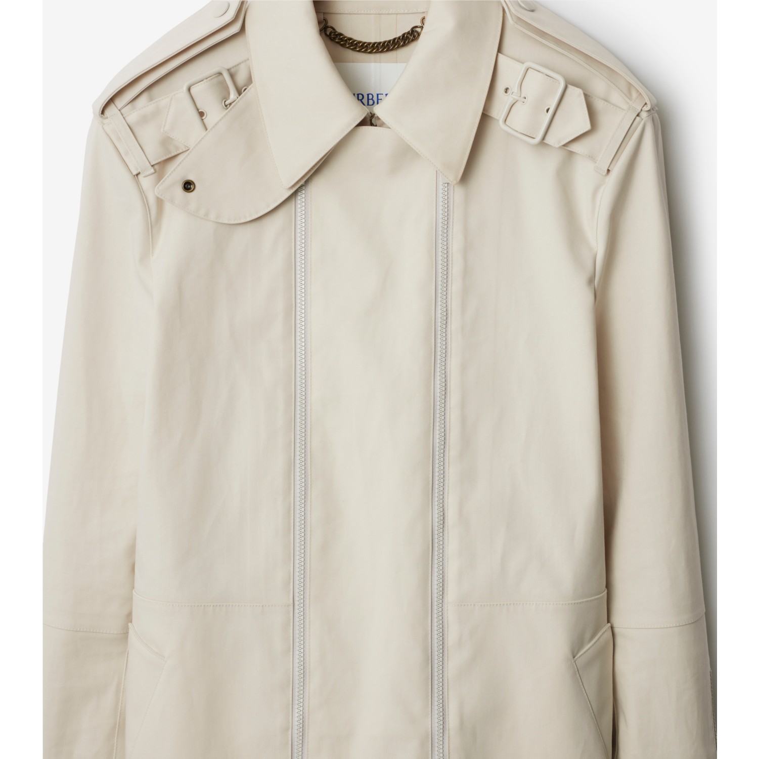 Veste trench en coton lié