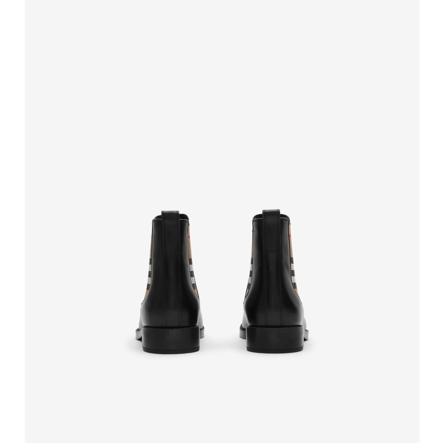 Leather Hampstead Boots in Black - Women | Burberry® Official