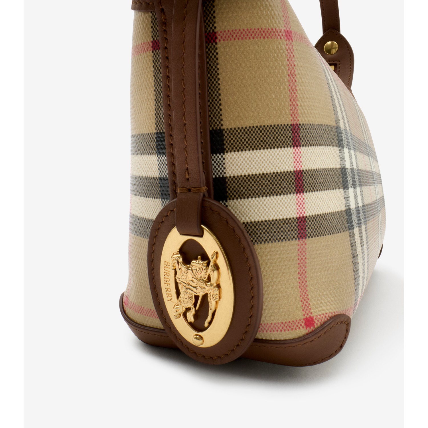 Mini Check Shoulder Bag in Archive beige - Women | Burberry® Official