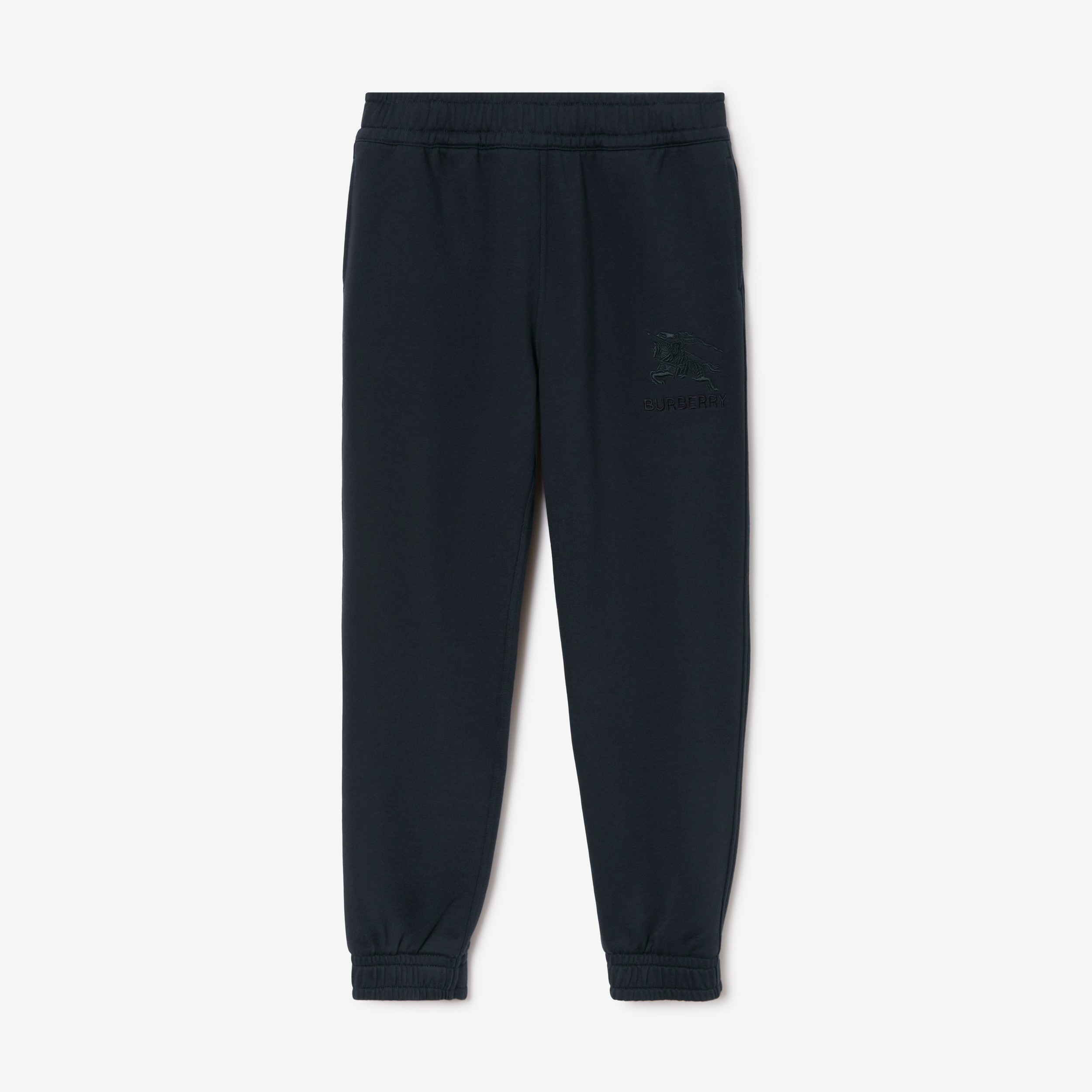 Embroidered EKD Cotton Jogging Pants in Smoked Navy - Men | Burberry ...
