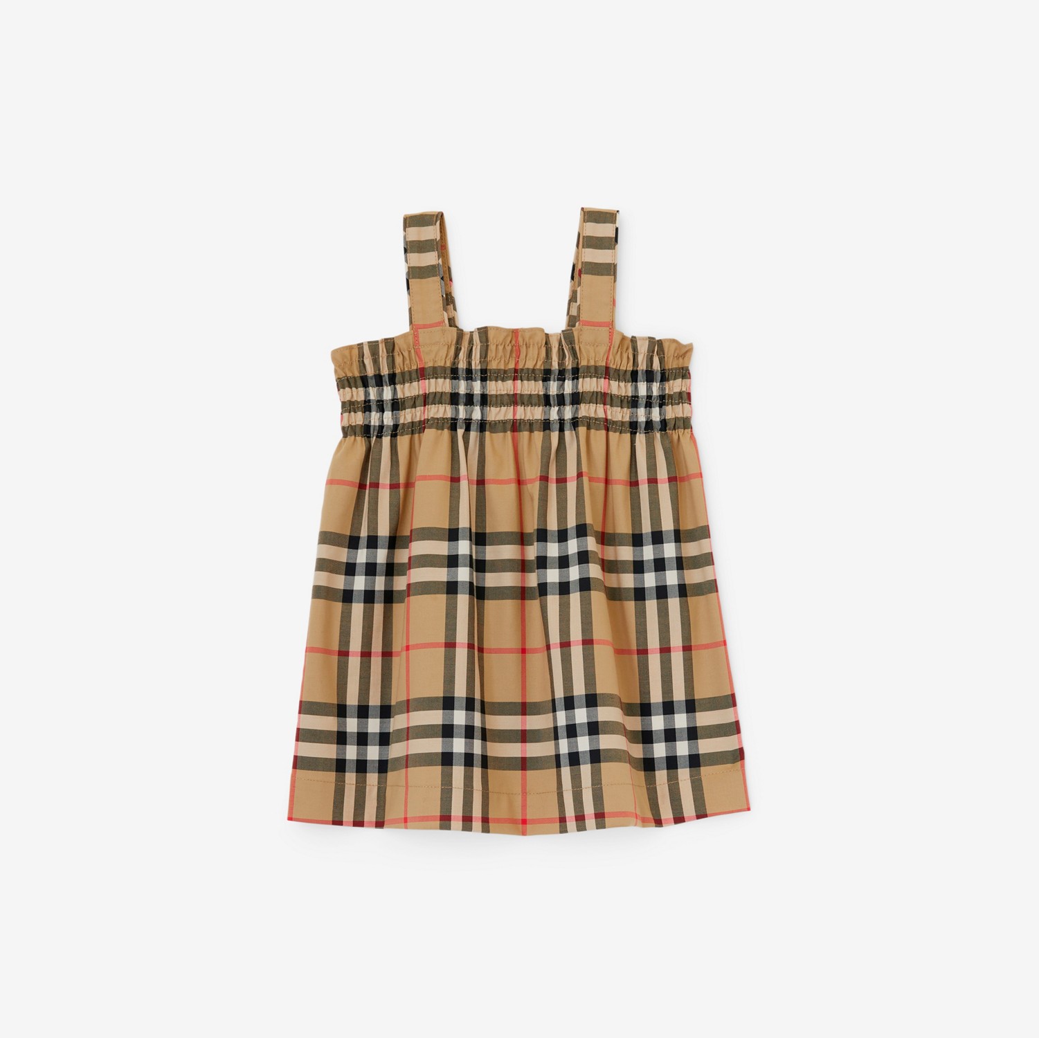 Vintage Check Stretch Cotton Dress with Bloomers in Archive Beige - Children | Burberry® Official