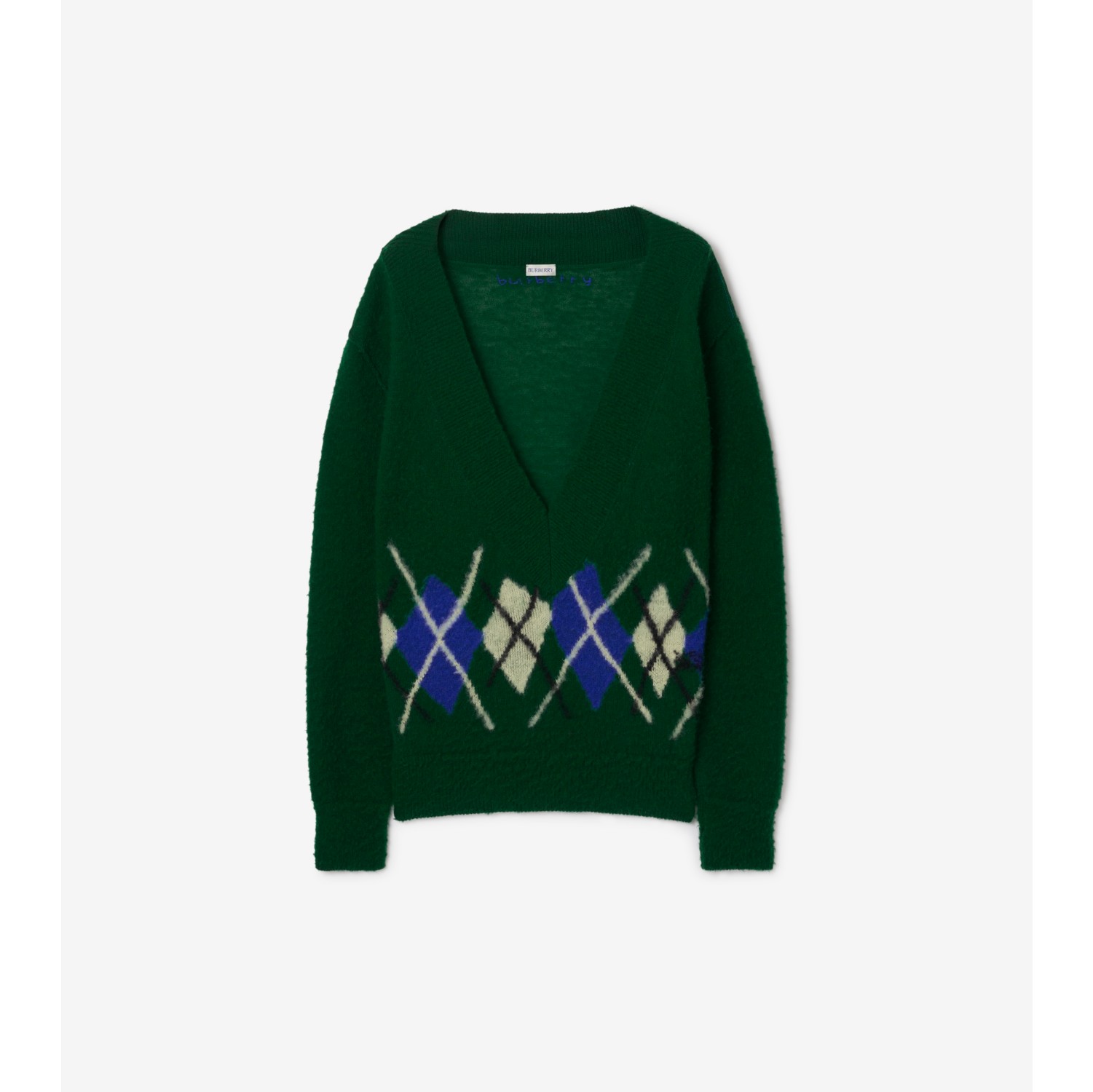 Argyle Wool Sweater in Ivy - Men | Burberry® Official