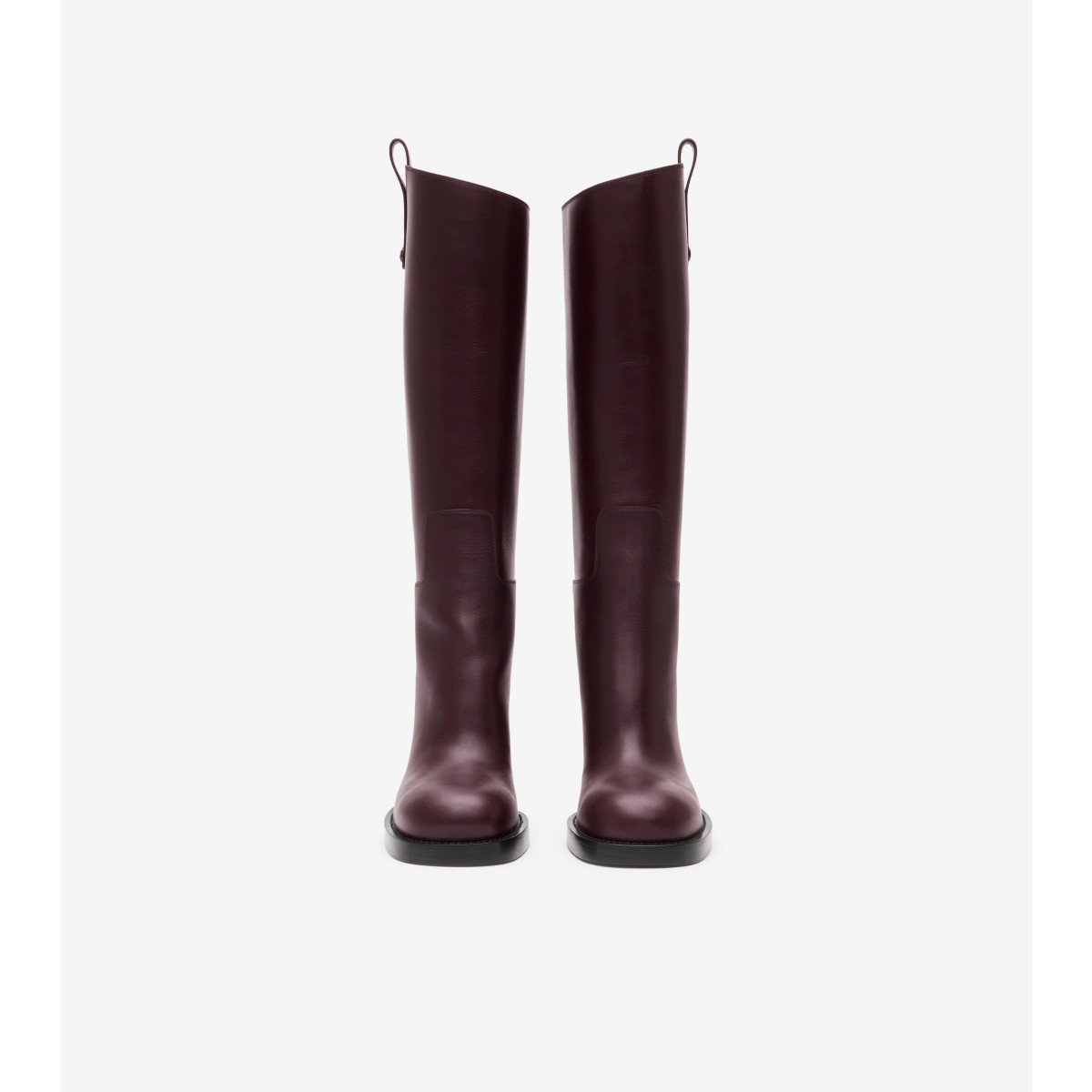  Leather Cavalier Heel Boots