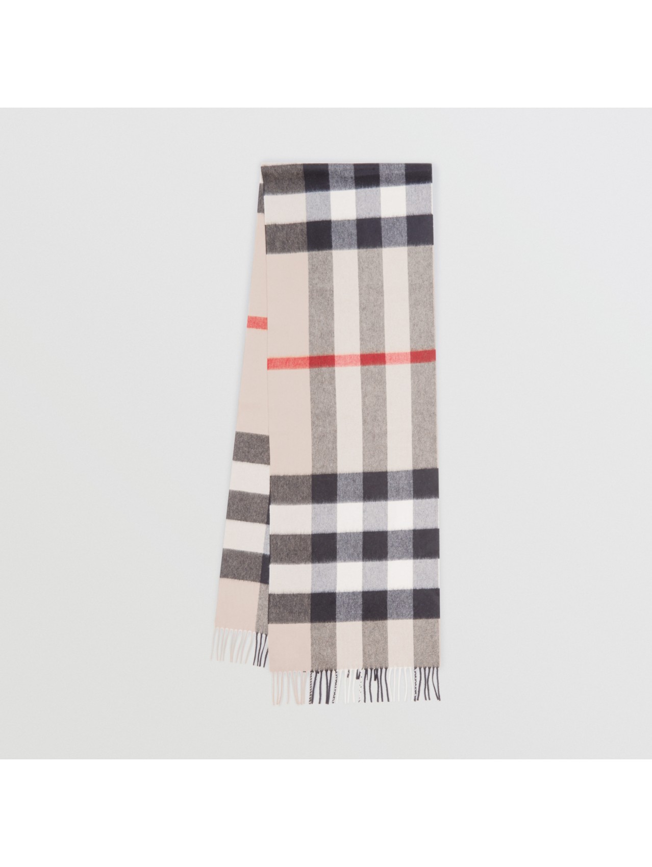 Check Cashmere Scarf in Archive Beige | Burberry® Official