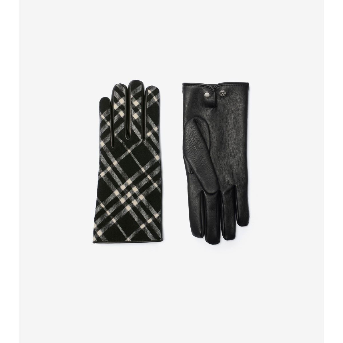 Check Wool Cashmere Gloves